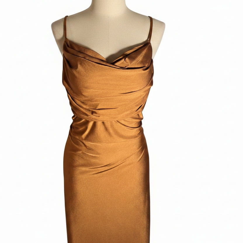 CarolinaBoutique Vestido Fiesta Cobre