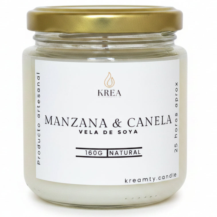 KREA VA Vela Frasco Manzana Canela