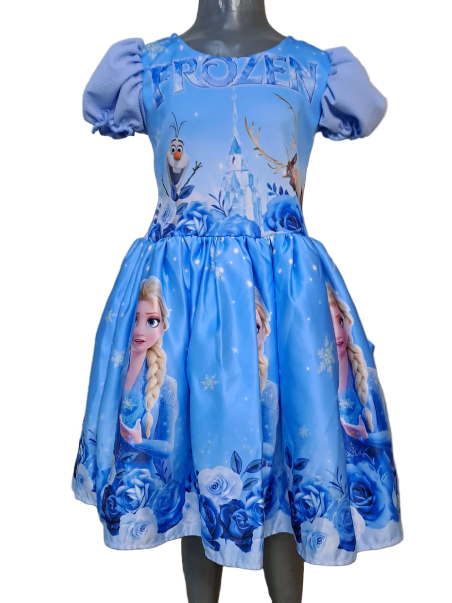 Cenicienta Vestido Con Manga Frozen