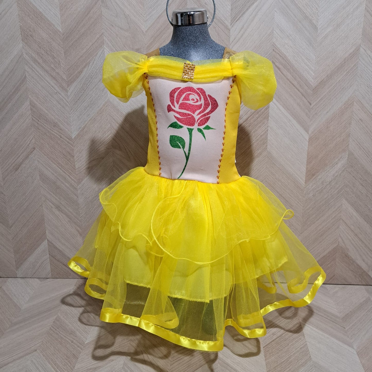Niña Vestuarios Infantiles Vestido Bella Amarillo