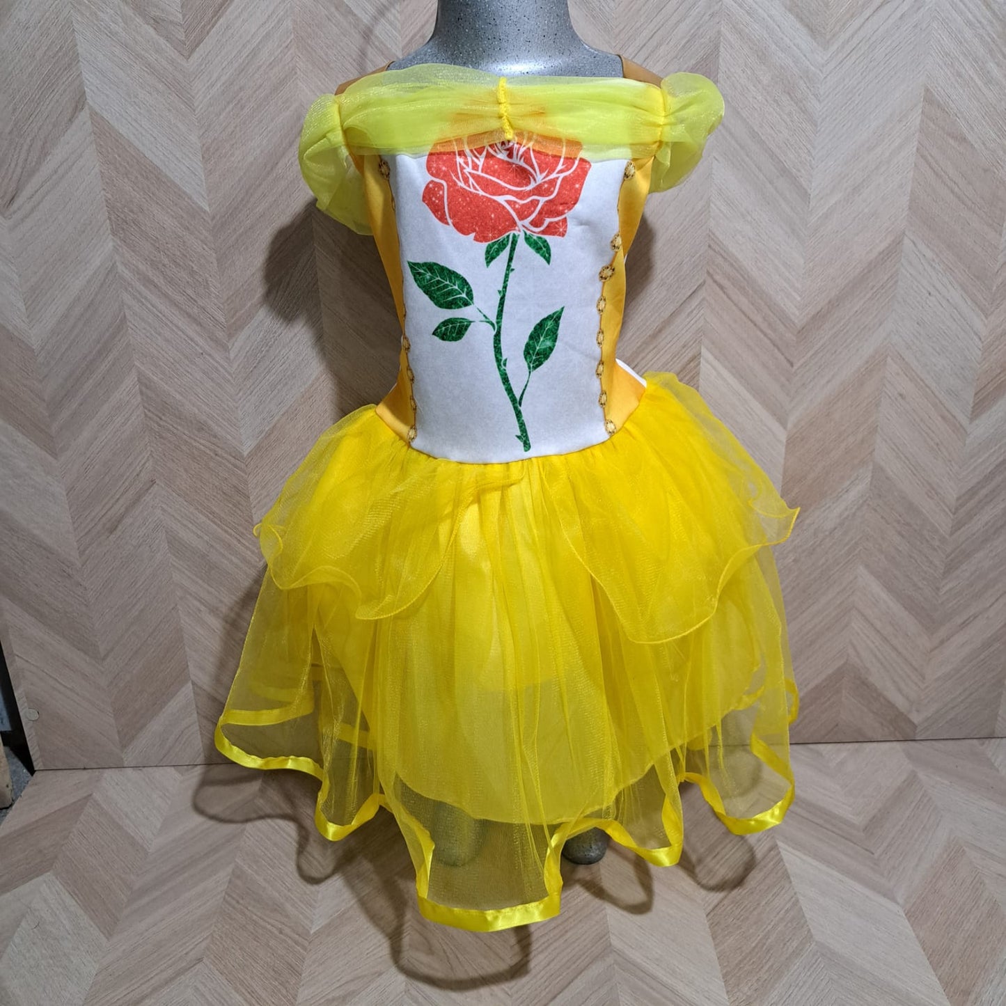 Niña Vestuarios Infantiles Vestido Bella Amarillo