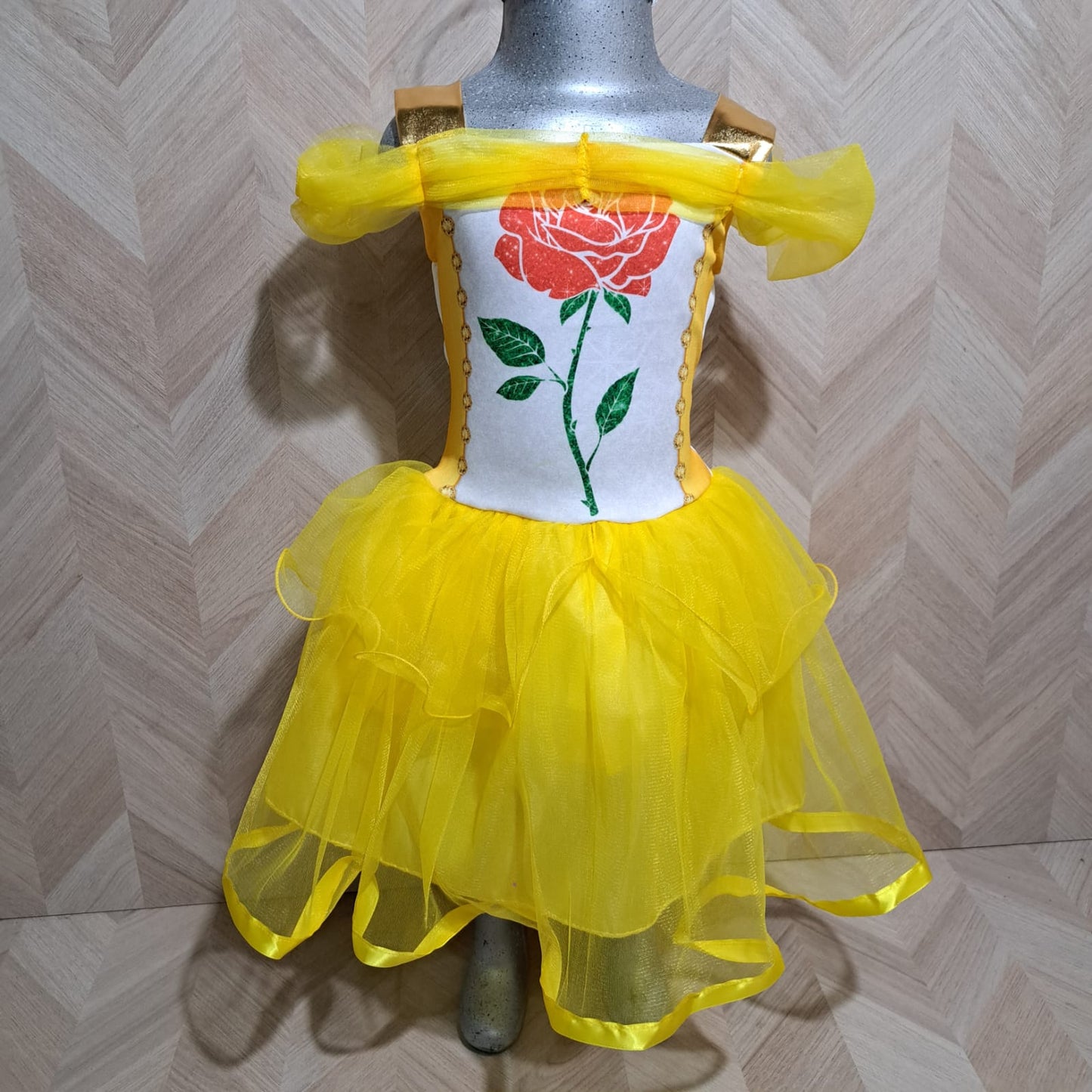 Niña Vestuarios Infantiles Vestido Bella Amarillo