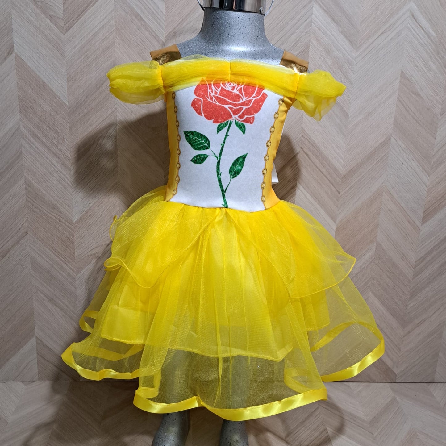 Niña Vestuarios Infantiles Vestido Bella Amarillo