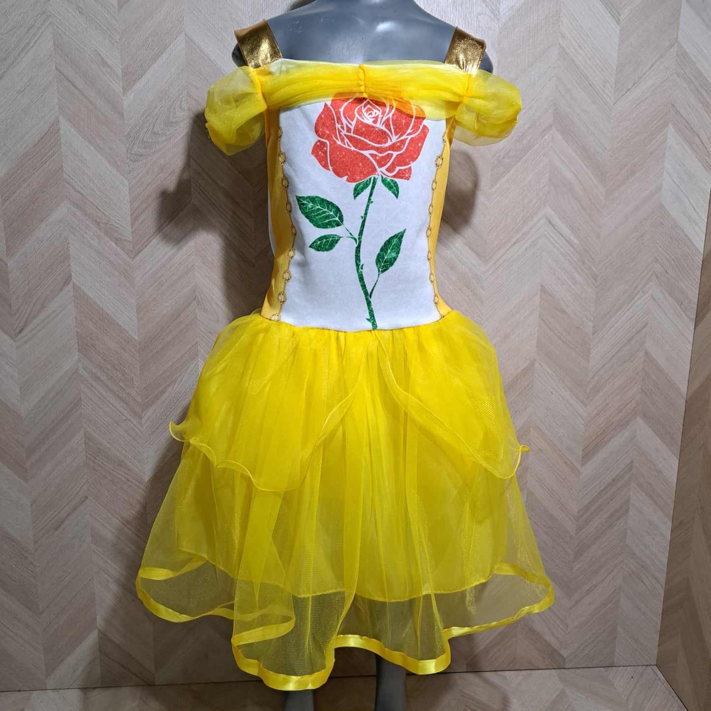 Niña Vestuarios Infantiles Vestido Bella Amarillo