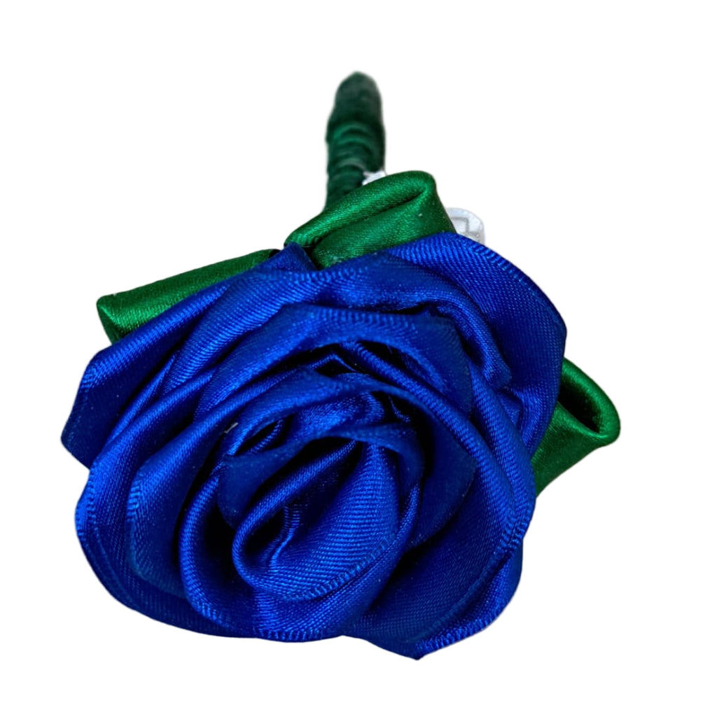 Rosas Eternas Romi Plumas Flores Azul Rosa