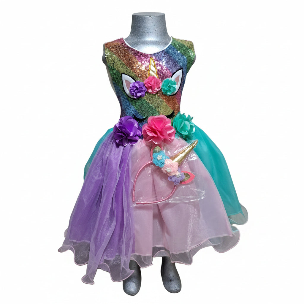 Cenicienta Vestido Pony Flores Colores