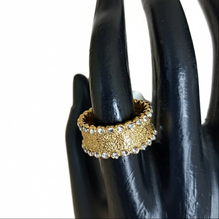 Joyeria Nice Anillo Dorado Piedra