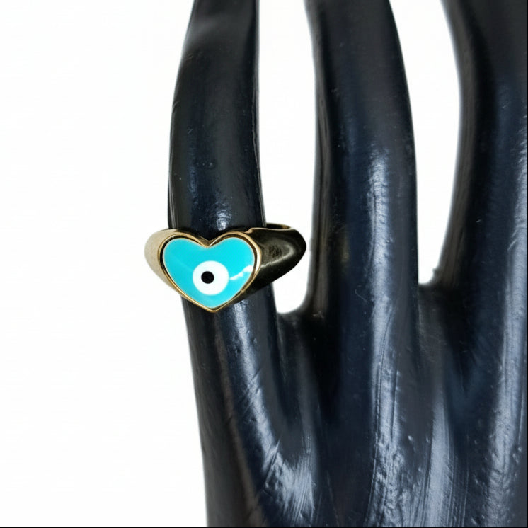 Joyeria Nice Anillo Corazon Ojo Turco