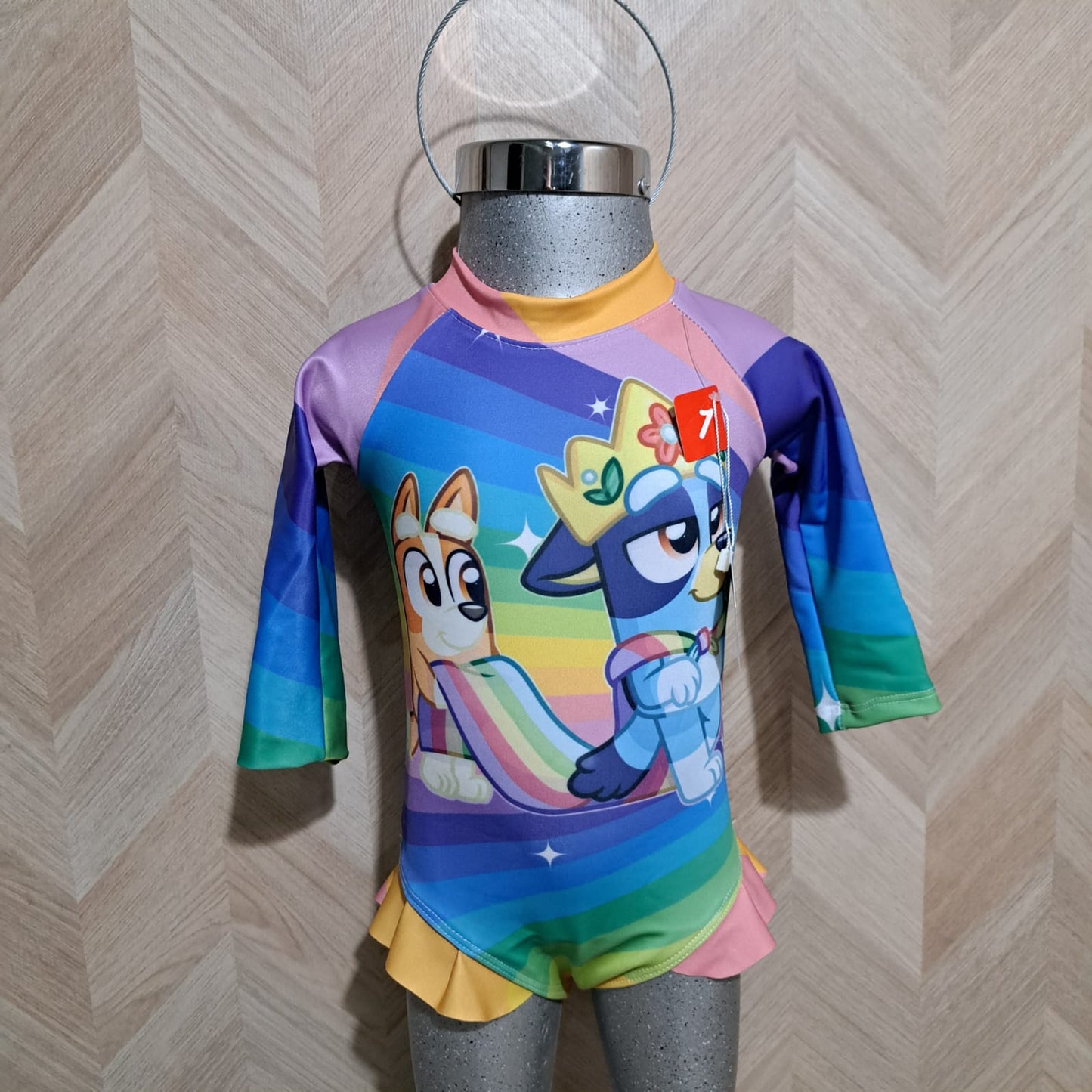Niña Vestuarios Infantiles Traje de Bano Bluey Manga Larga