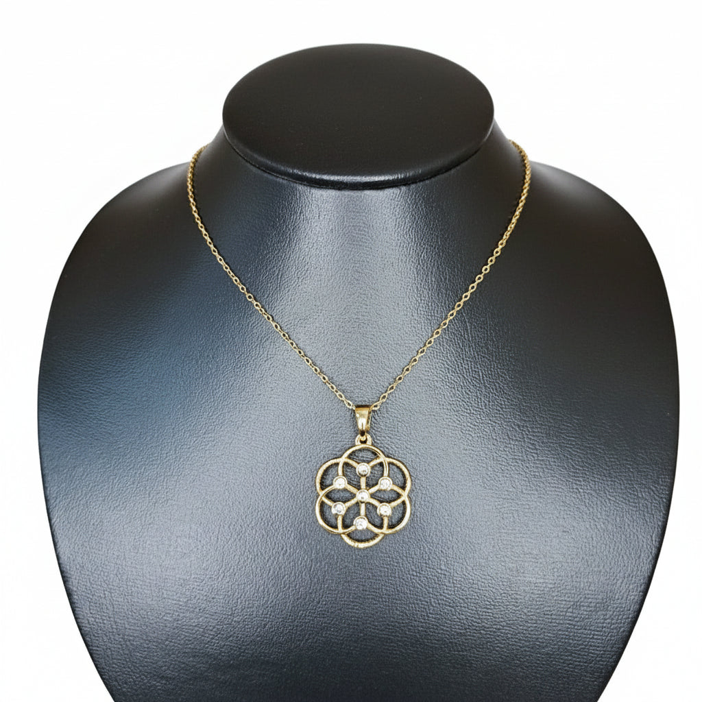 Joyeria Nice Collar Dorado Varios Círculos