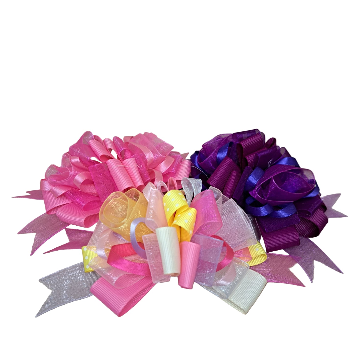 SHdez Moños Organza Flor Medianos