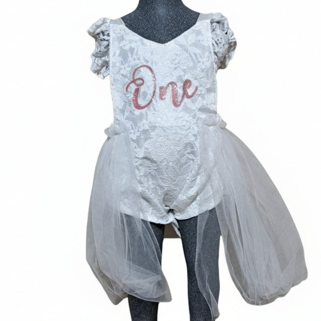 Niña Vestuarios Infantiles Pañalero One Blanco Coronita