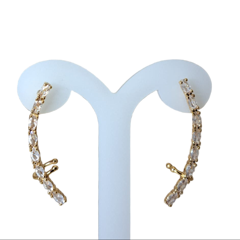 Mujer Moza Aretes Broquel