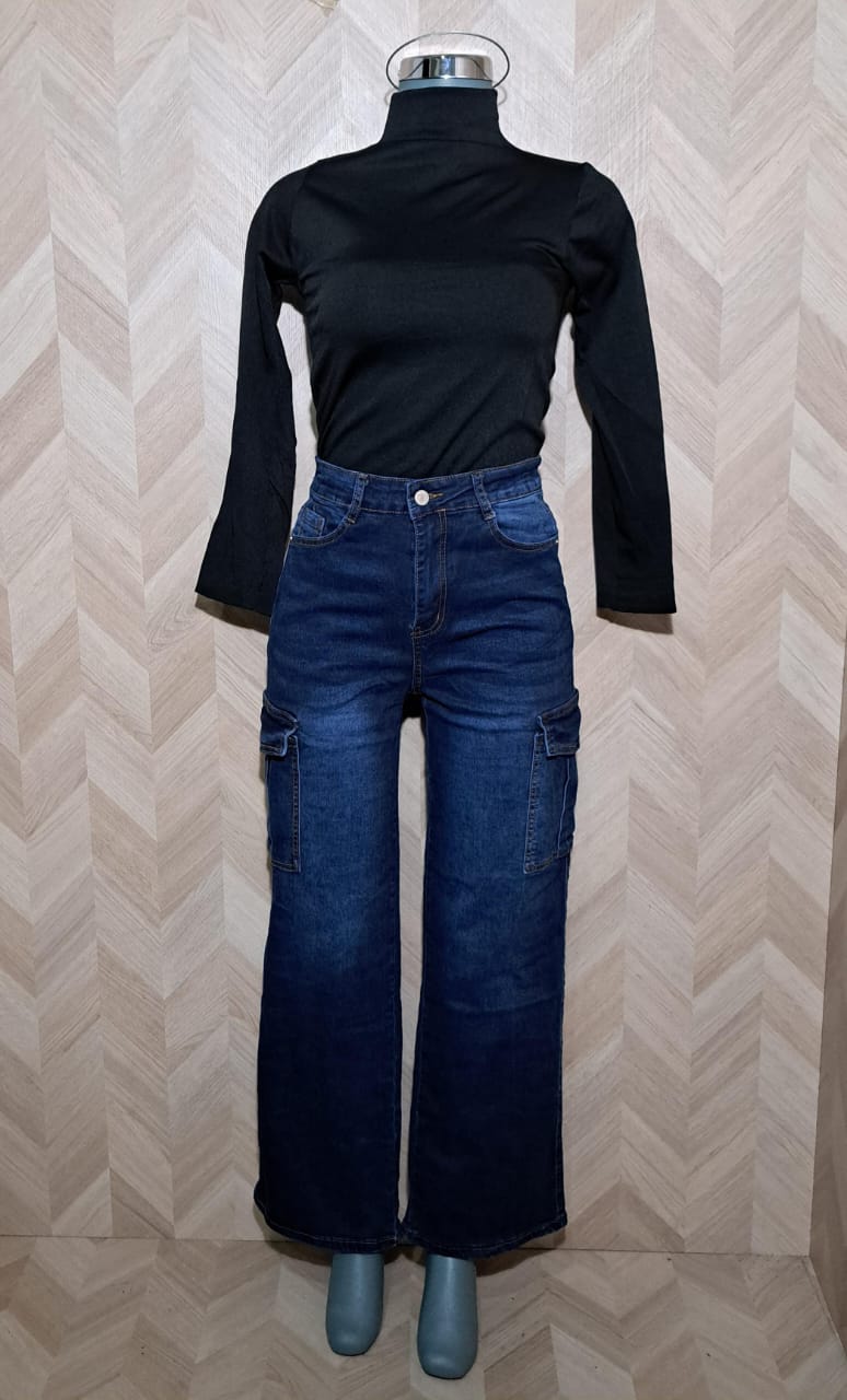 Dratz Moda Pantalones Mezclilla Cargo