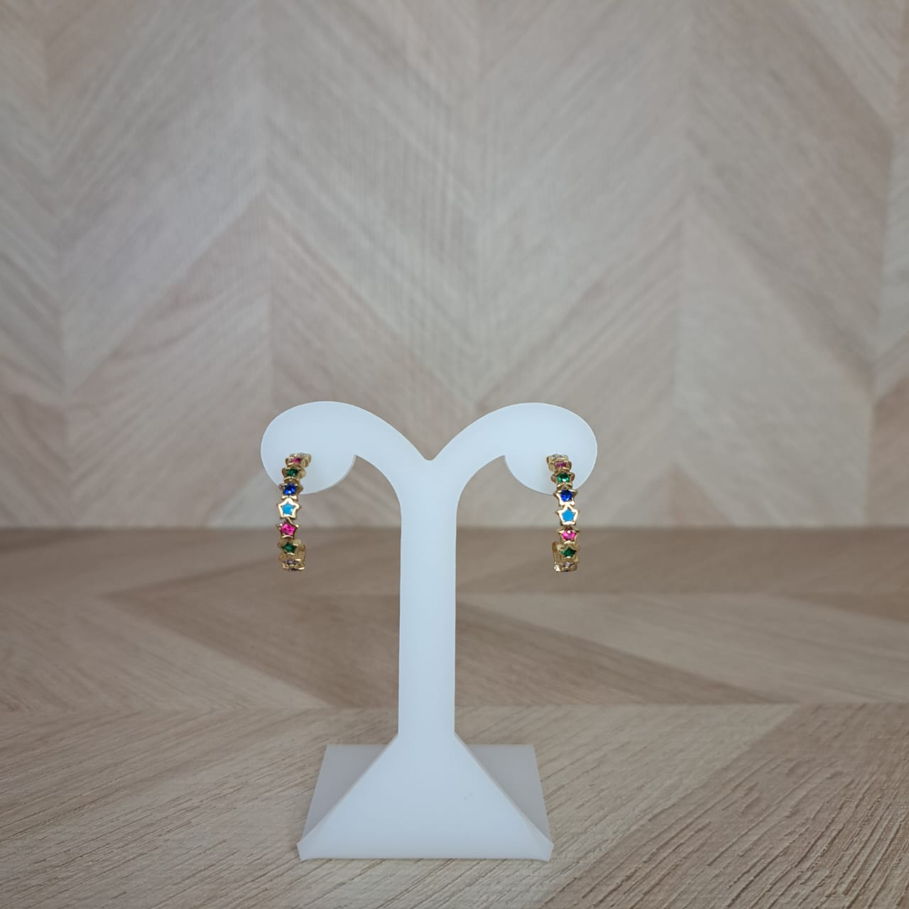 Joyeria Nice Arracada Estrellas Colores