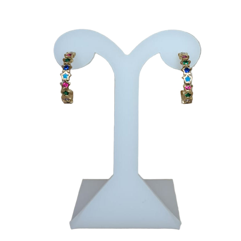 Joyeria Nice Arracada Estrellas Colores