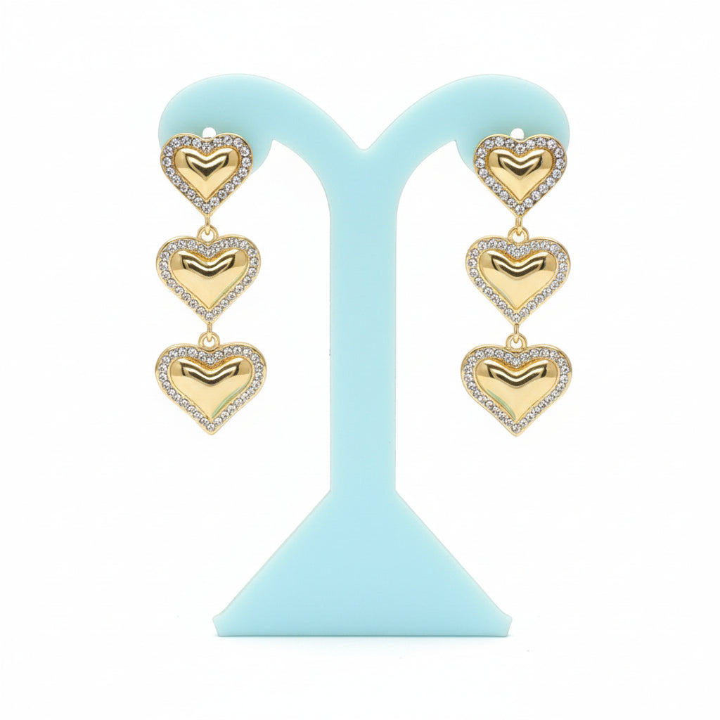 LaCasaDeLaPulsera Aretes Colgantes Corazon