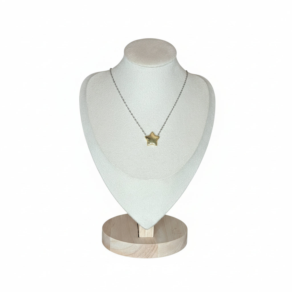 LaCasaDeLaPulsera Collar Estrella Dorado/Plateado