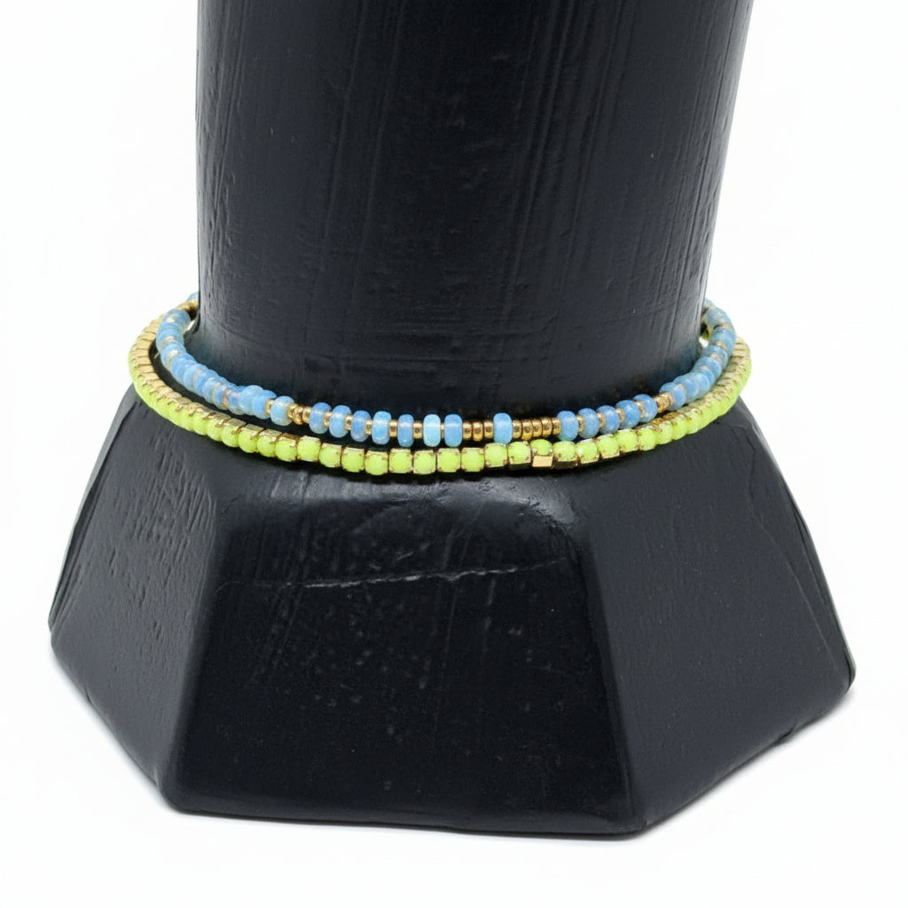 LaCasaDeLaPulsera Pulsera Celeste Amarillo Fosfo