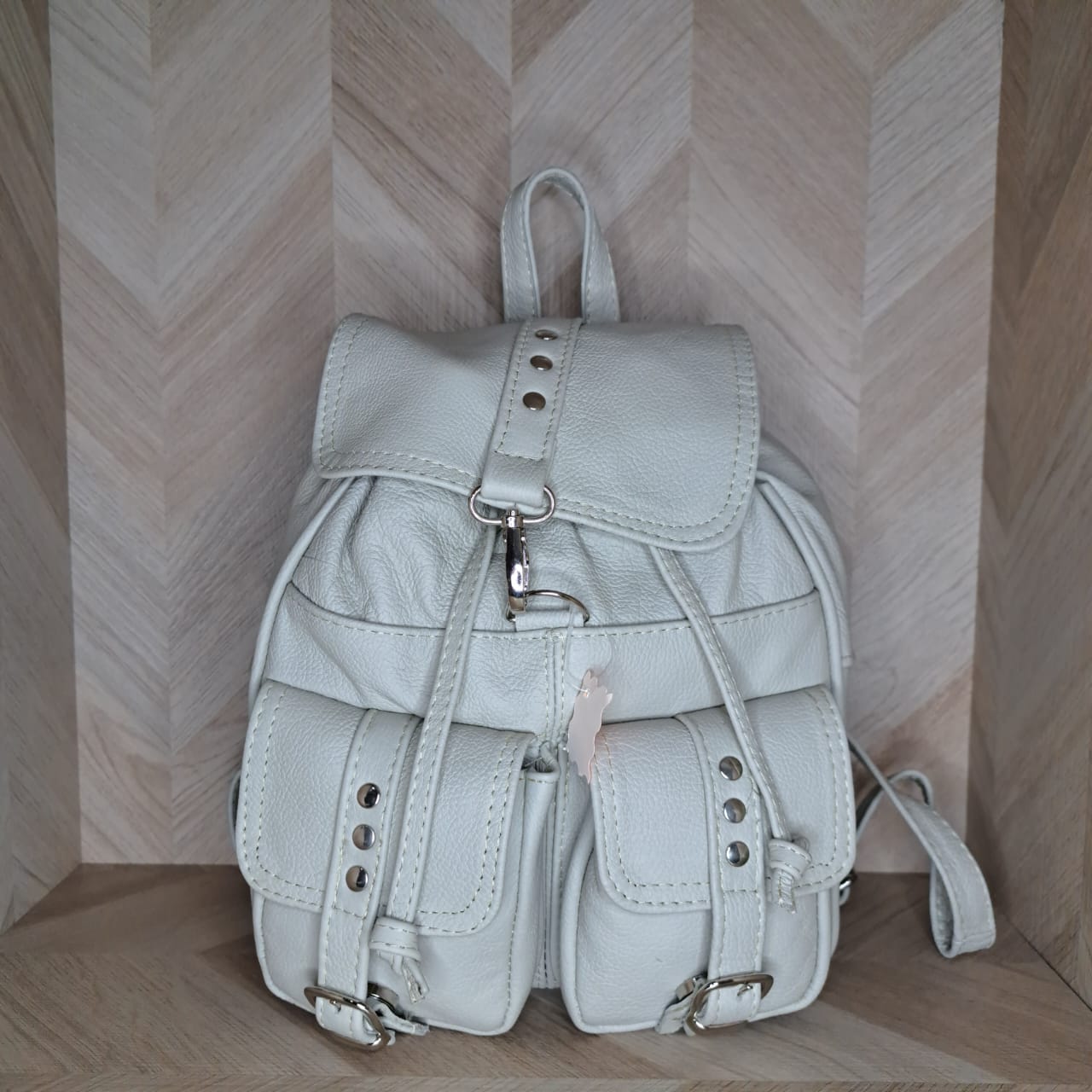 CBM Bolsa Chica Piel 2 Bolsas Delanteras