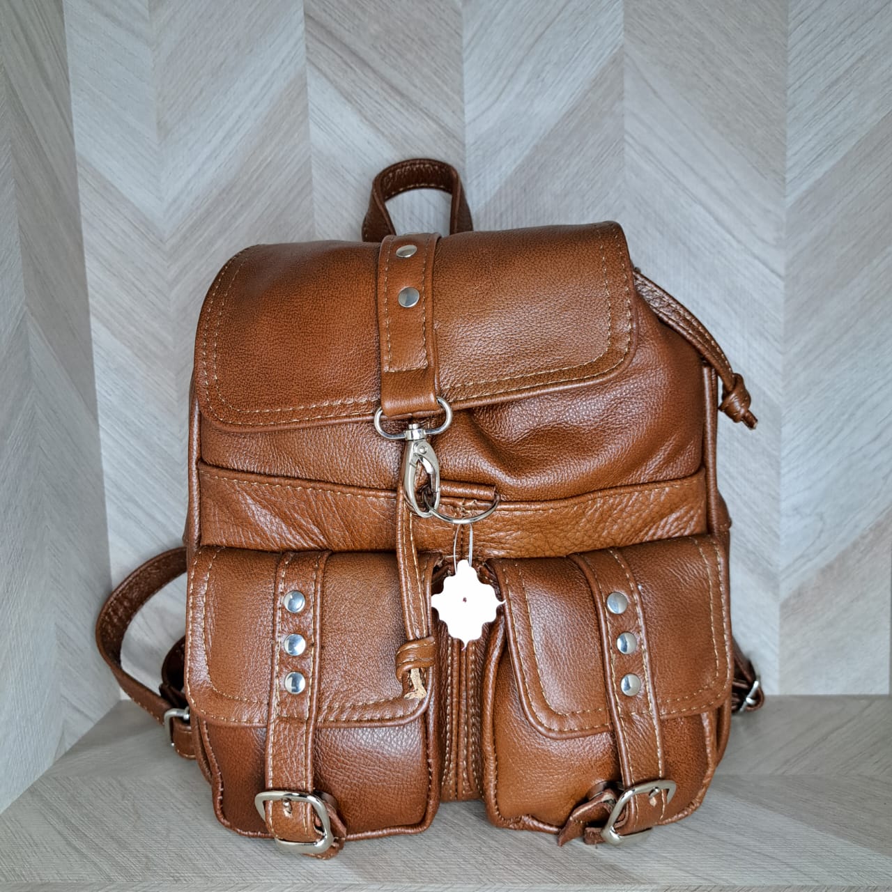CBM Bolsa Chica Piel 2 Bolsas Delanteras