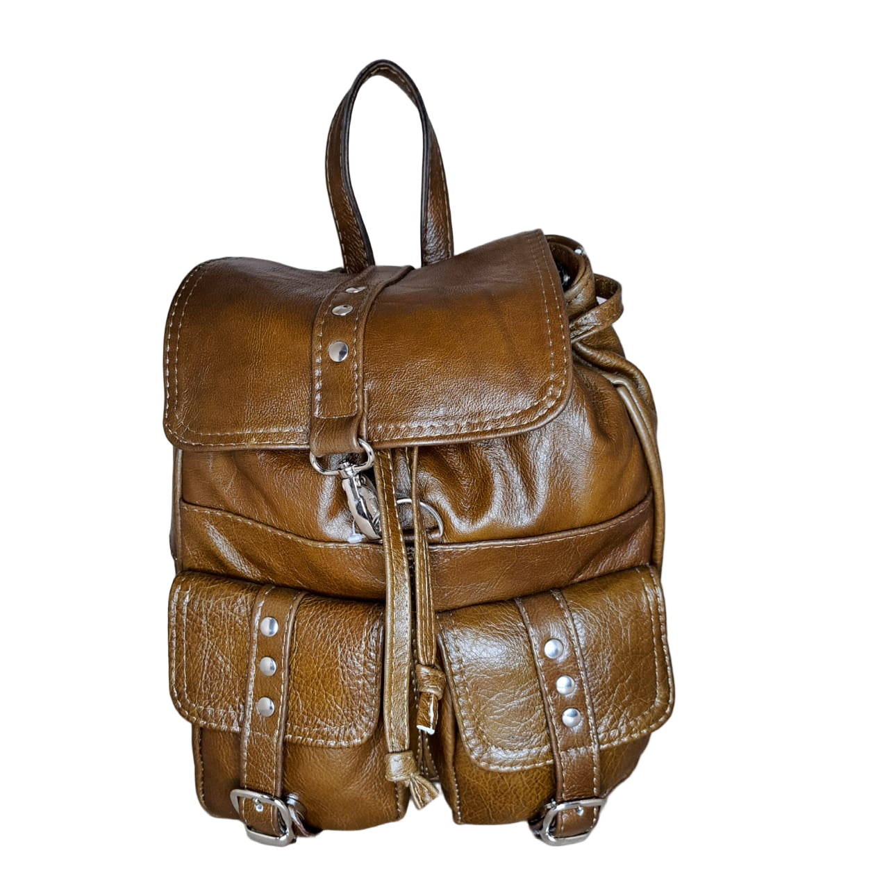 CBM Bolsa Chica Piel 2 Bolsas Delanteras