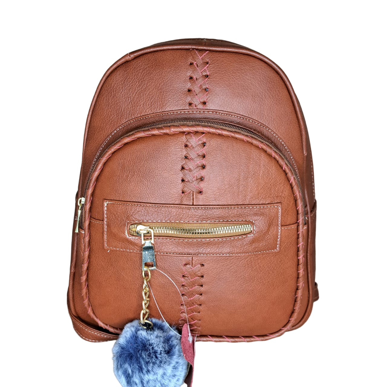 CBM Bolsa Chica Piel Pompones