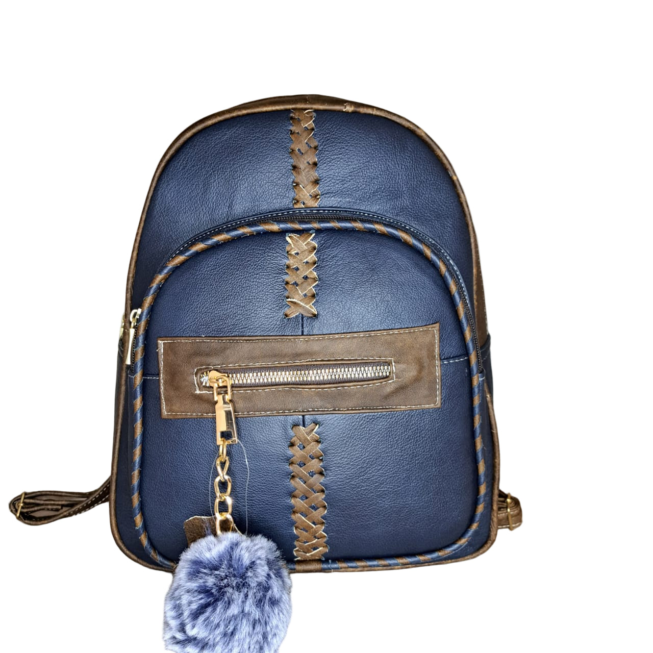 CBM Bolsa Chica Piel Pompones