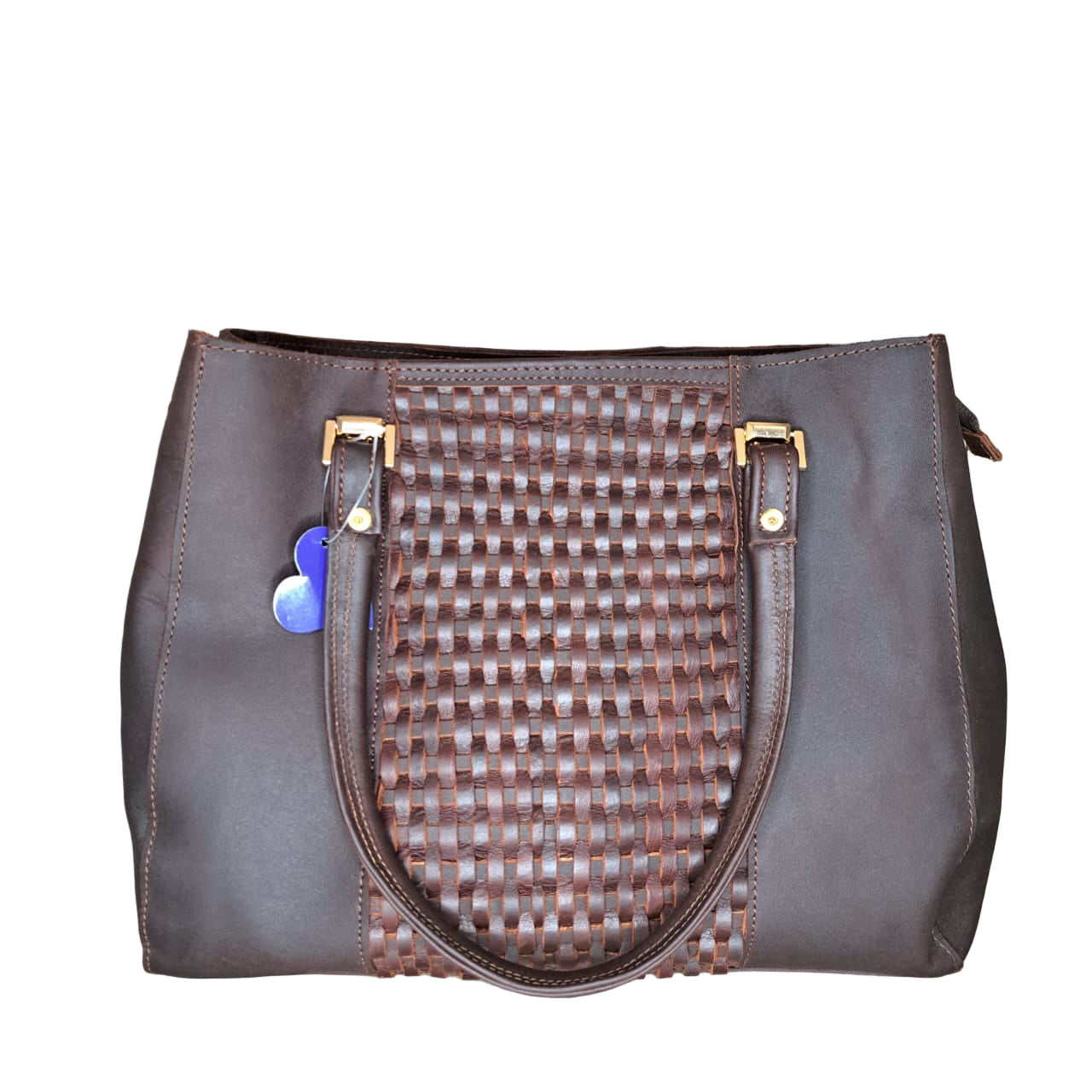 CBM Bolsa Hombro Piel Grande Tejida Belo Horizontal