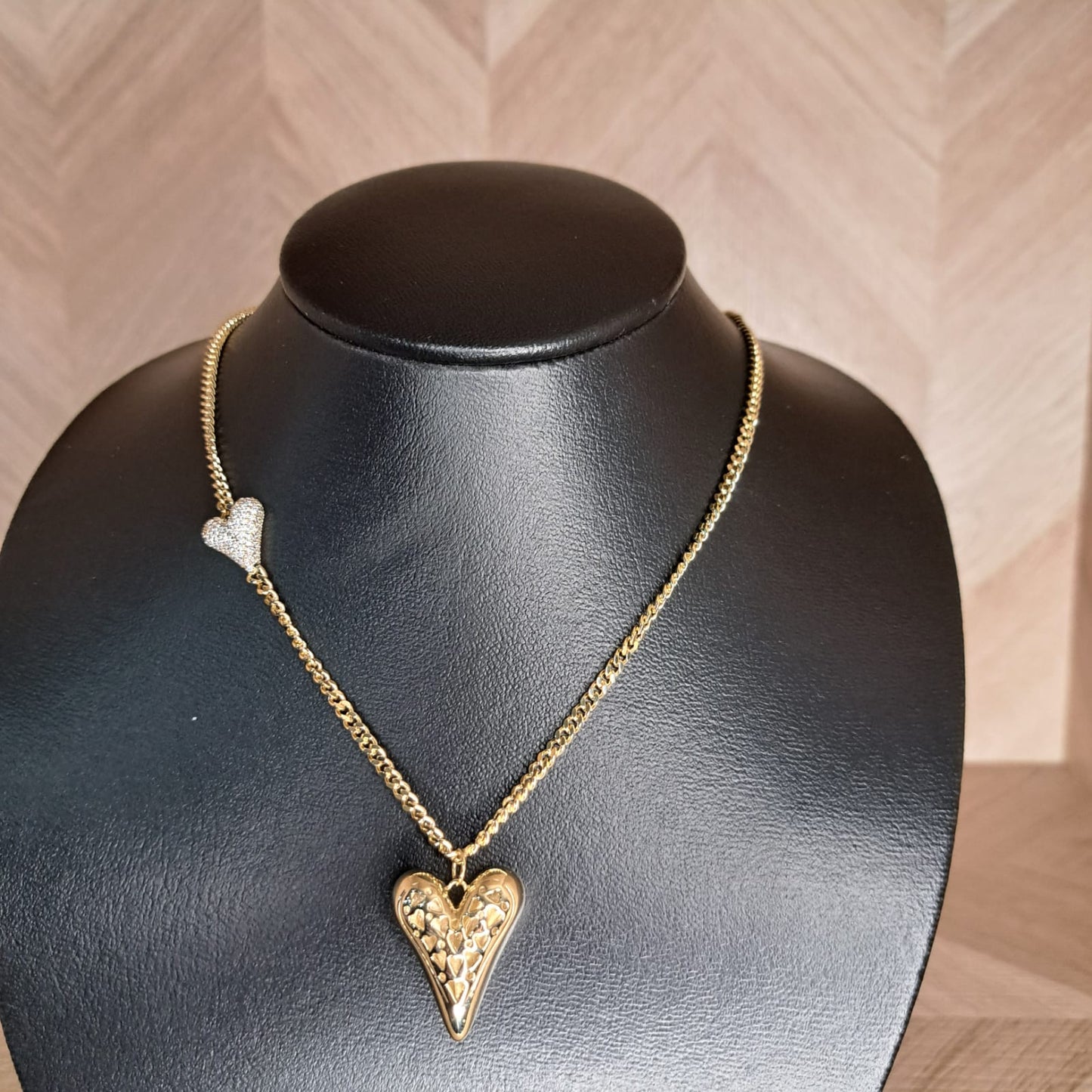 Zuli.MX Cadena Doble Corazon