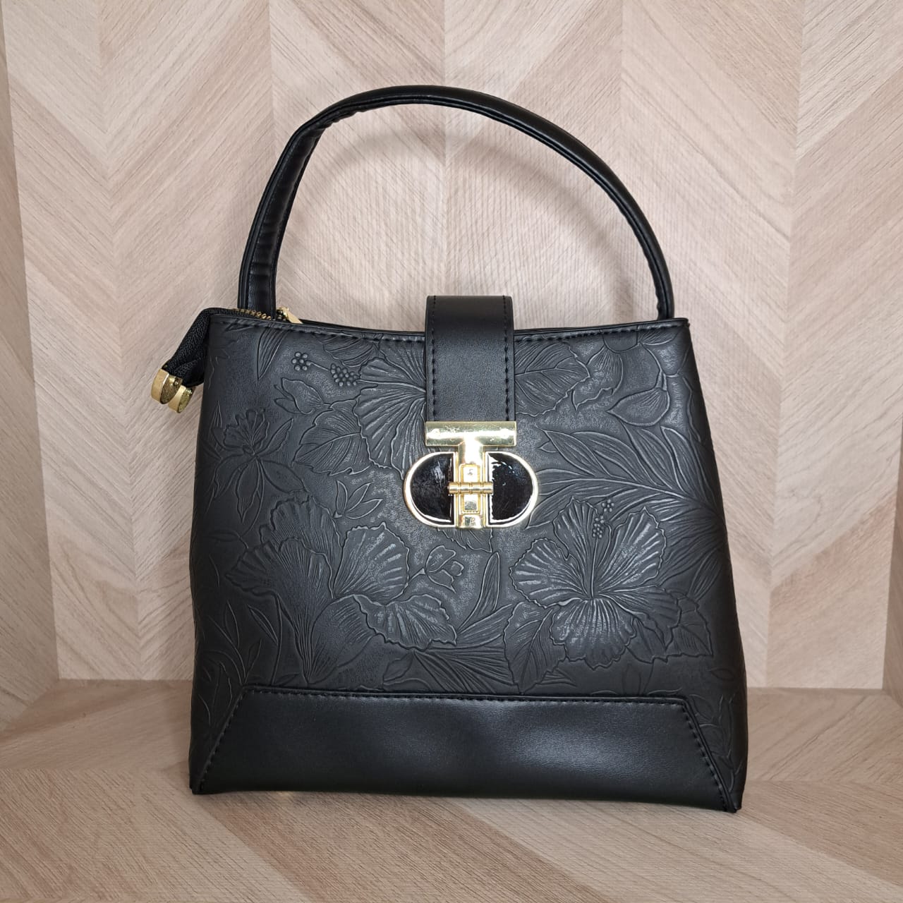 CBM Bolsa Broche Estampado Flores Chica