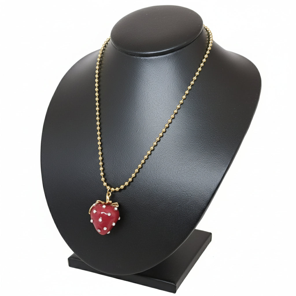 LaCasaDeLaPulsera Collar Dorado Cerezas