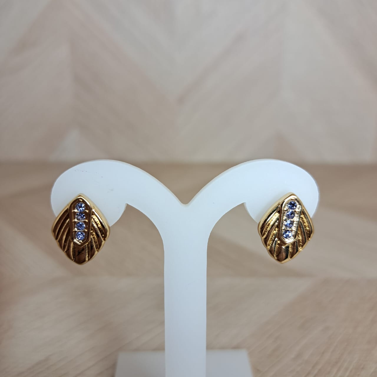 Joyeria Nice Aretes Dorados Lila Circulo