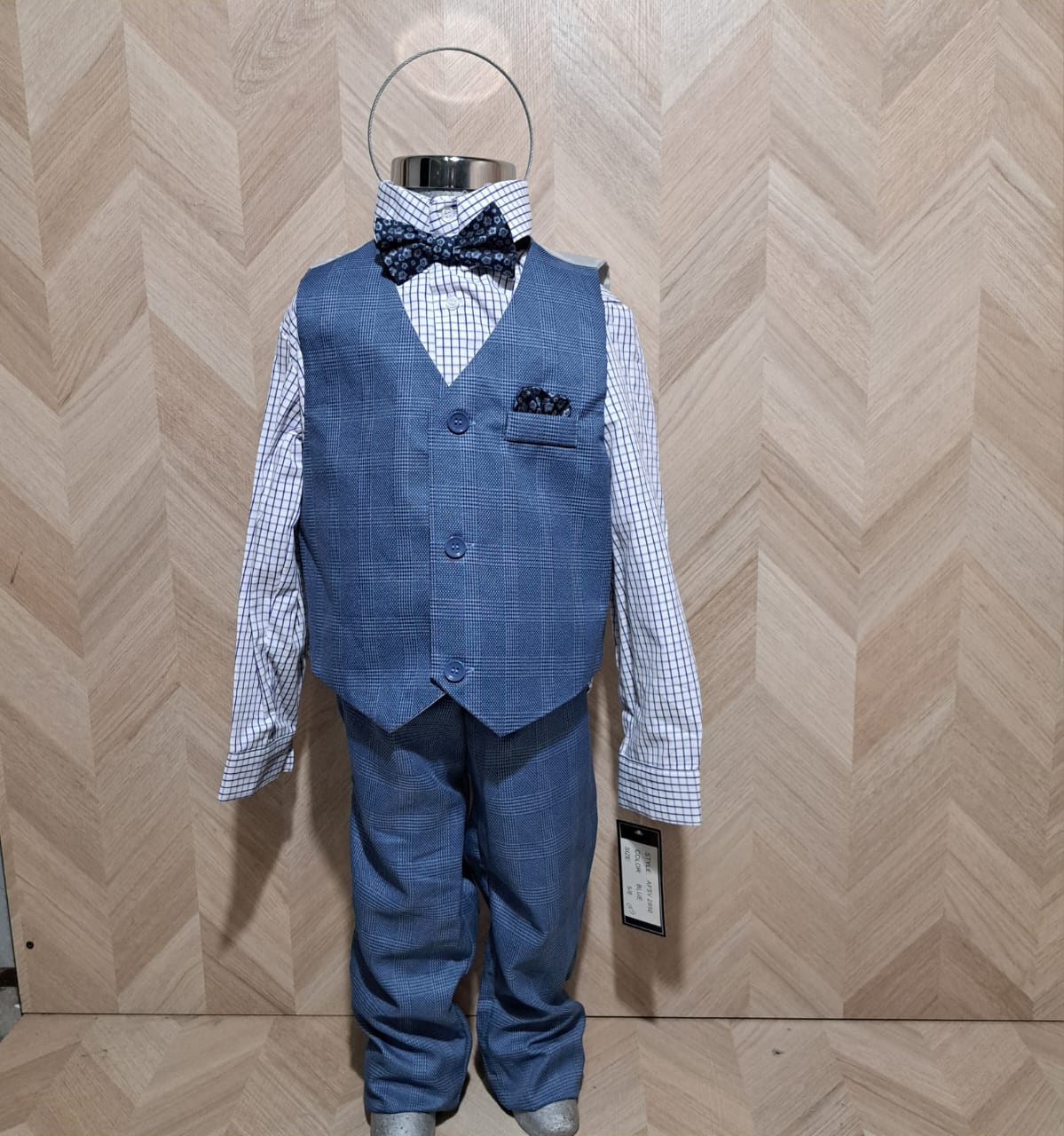 Panditastyle Traje Azul Moño 3Pzas