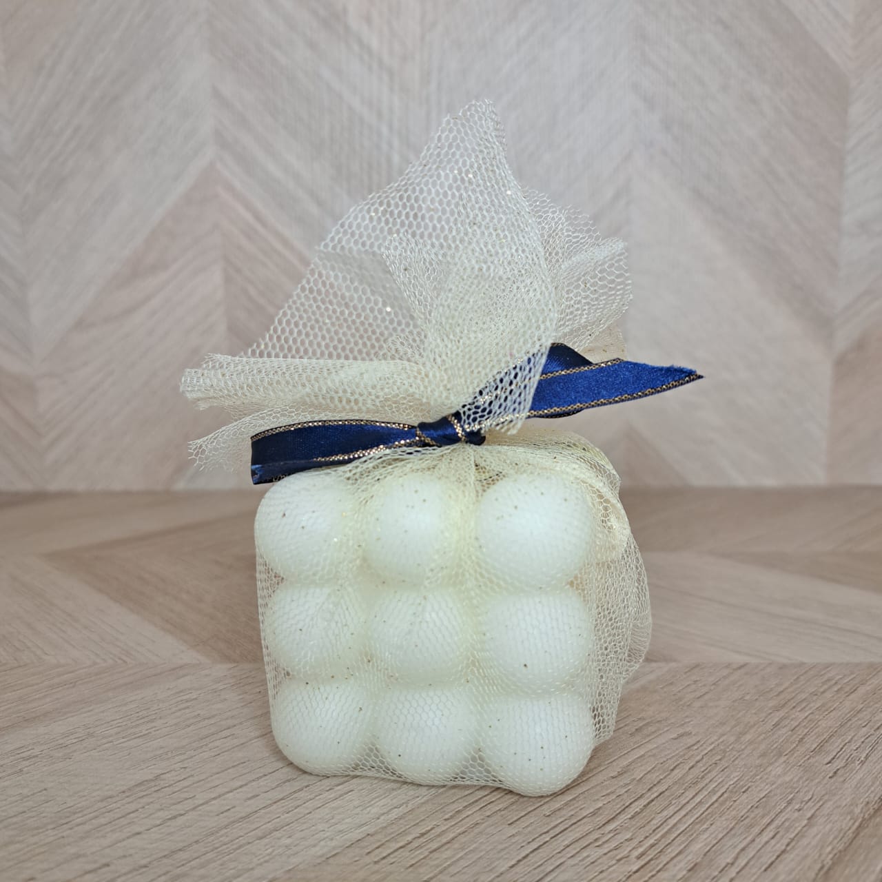 Velas Orquidea Bubble Blanca Rosa