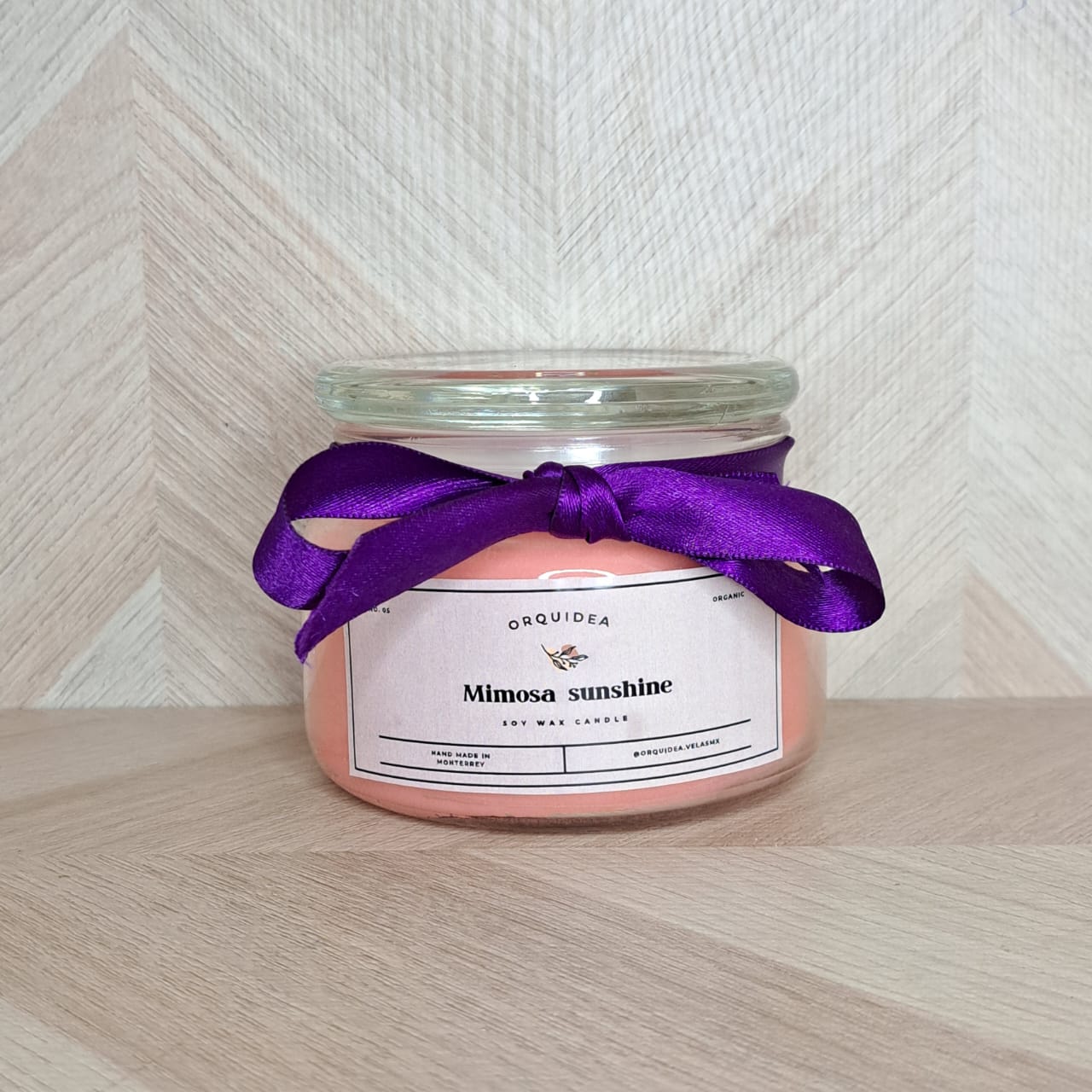 Velas Orquidea Vela Vaso Rosa Tapa