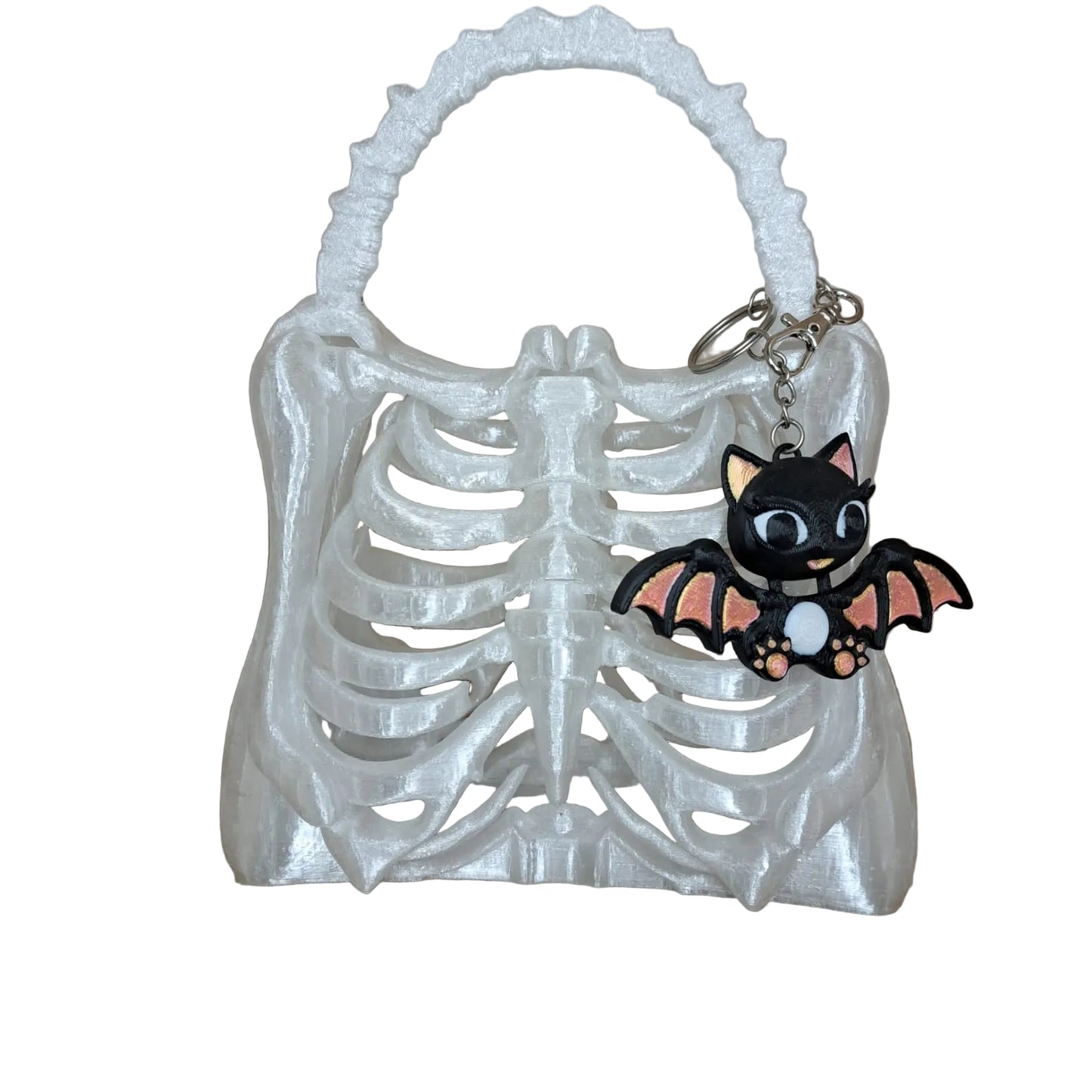 Mrs.FoxStudio Bolsa Esqueleto Blanca Chica