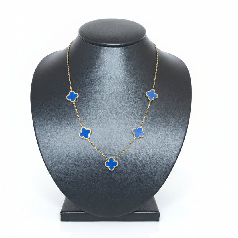 Joyeria Val Cadena Trebol Azul