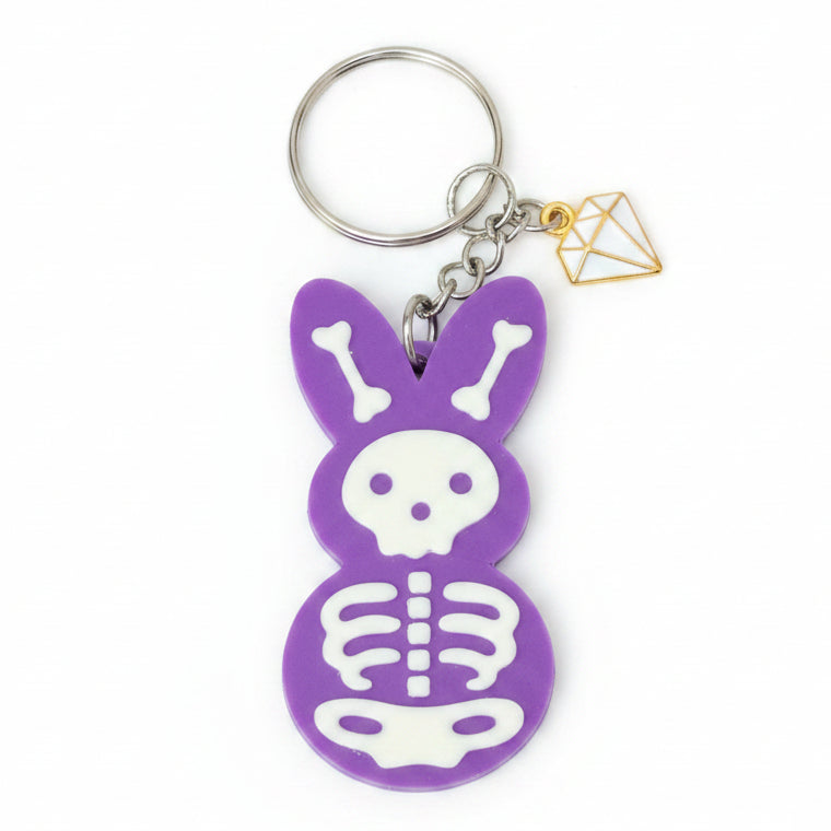 Mrs.FoxStudio Llavero Conejo Morado