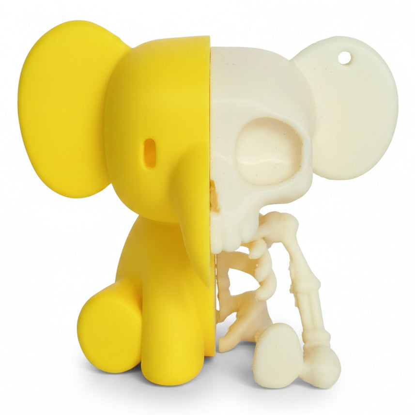 Mrs.FoxStudio Llavero Elefante Calavera