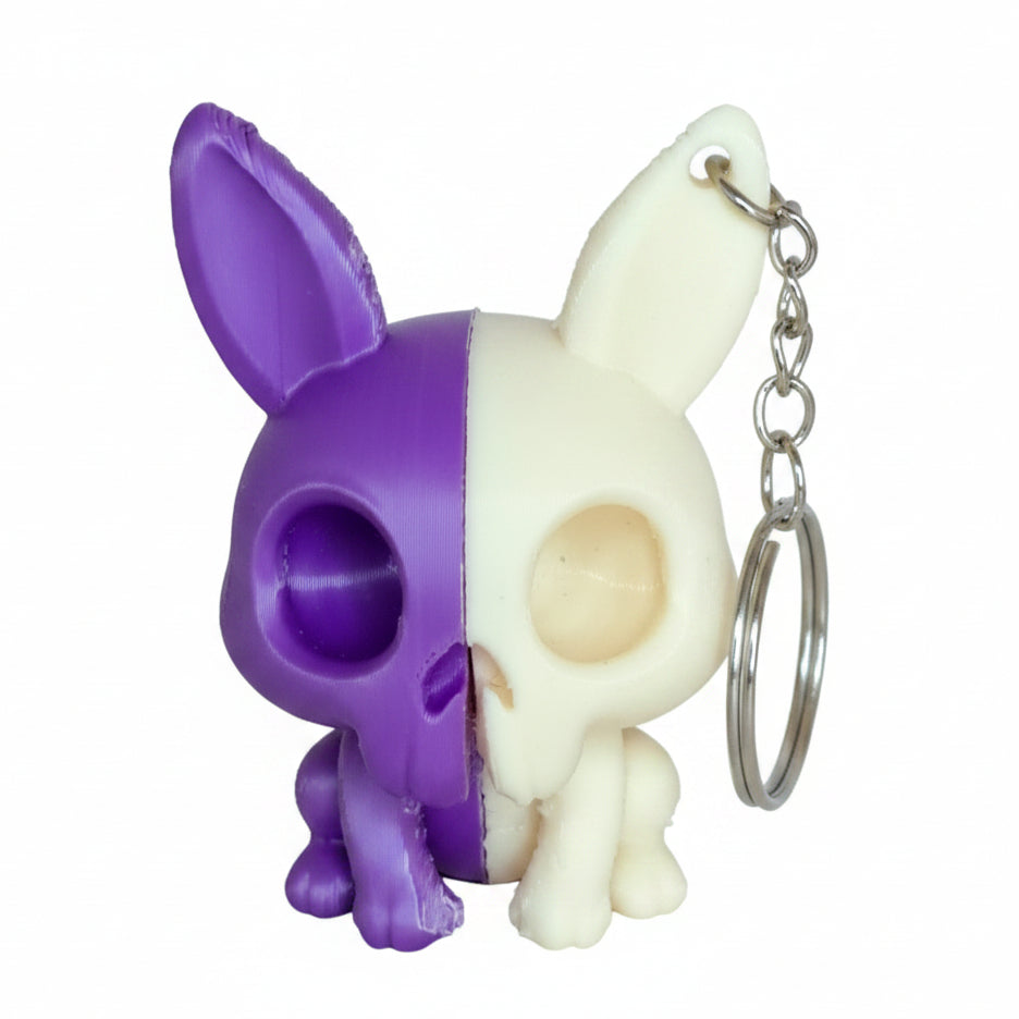 Mrs.FoxStudio Llavero Conejo Calavera