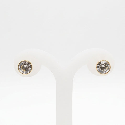 Joyeria Nice Aretes Poste Piedra Baño Oro