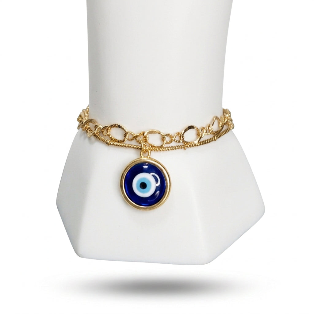 Joyeria Nice Pulsera Ojo Turco Baño Oro