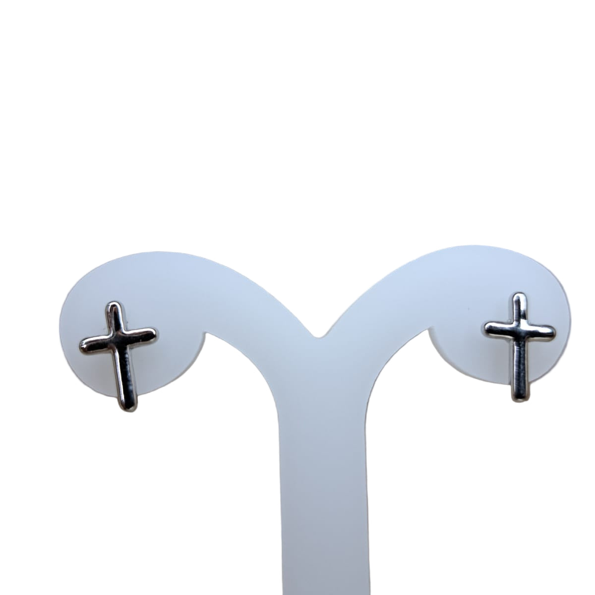 Joyeria Nice Aretes Plateados Cruz