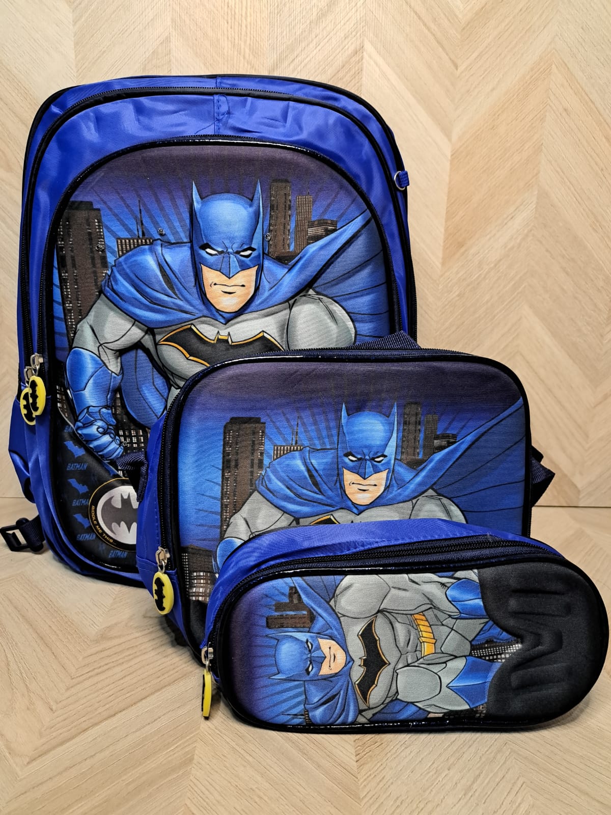 Mochila Escolar BatMan 3Pzas