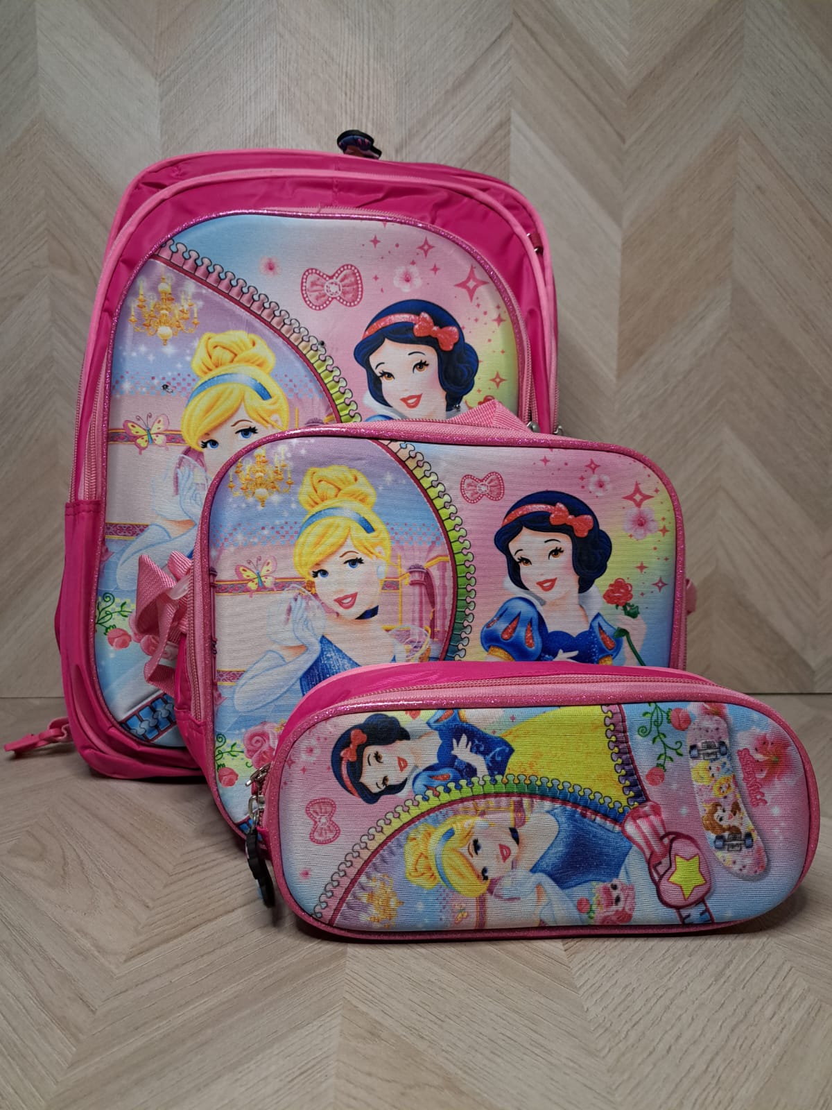Mochila Escolar Blanca Nieves 3Pzas