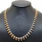 CBM Collar Dorado Piedra Gris Azul