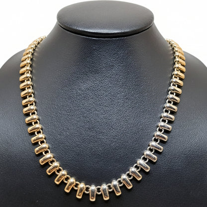 CBM Collar Dorado Piedra Gris Azul