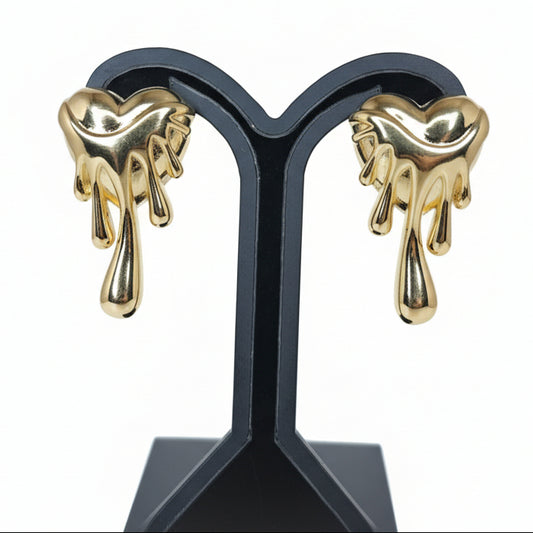LaCasaDeLaPulsera  Aretes Corazones Chorreado