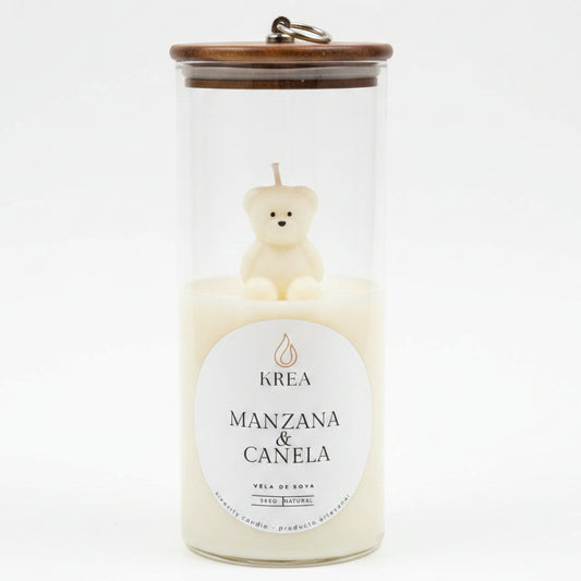 KREA VA Vela Oso Encapsulado Manzana Canela